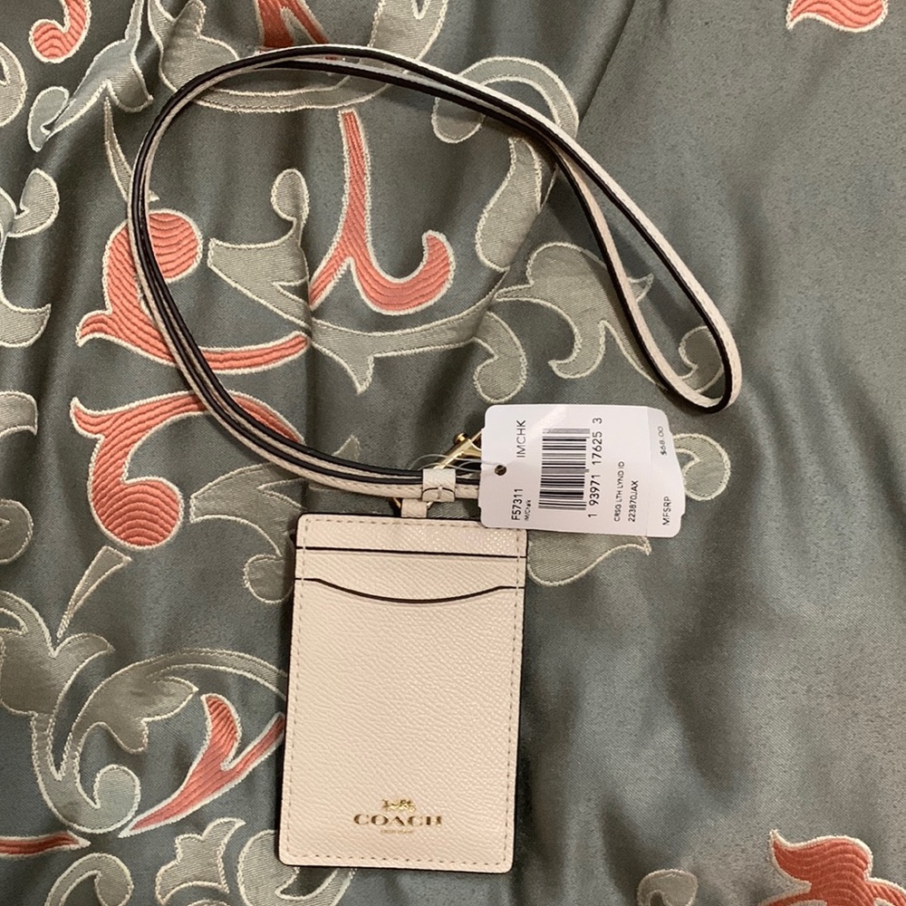 NWT Beige Coach Lanyard